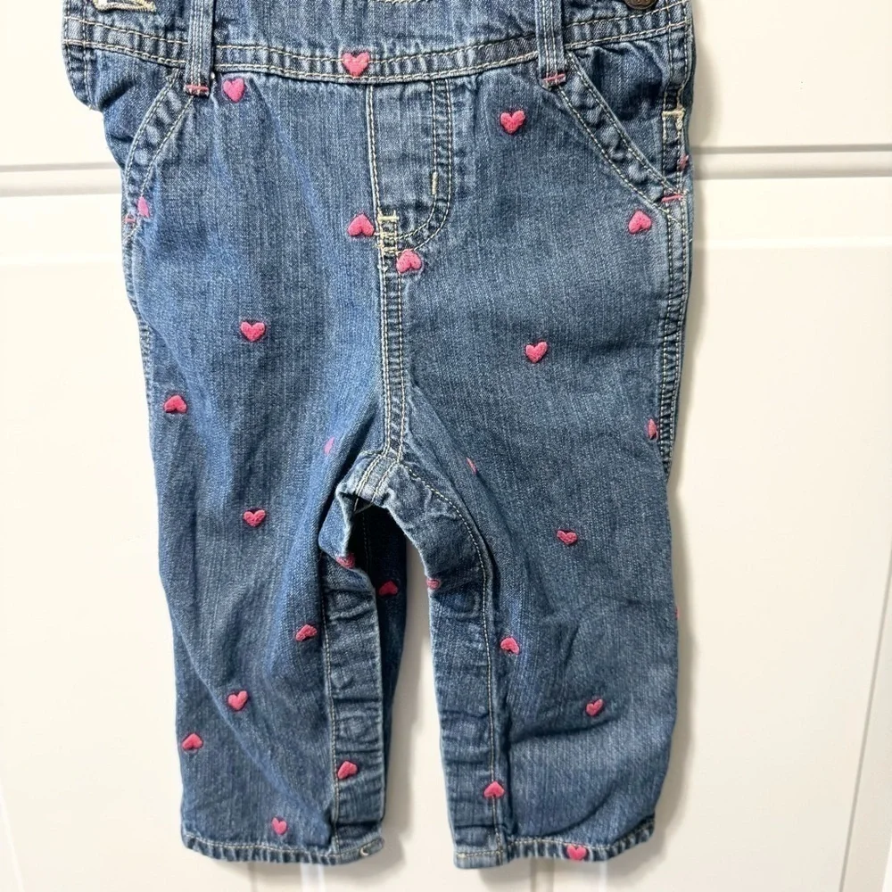 Oshkosh 18 month Heart Denim Overalls